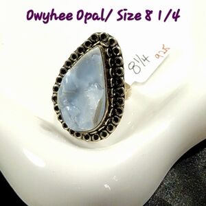 ~S81/4,Awesome, Vtg-Style, Super-Chunky,Natural Owyhee Opal Ring/Ornate Bezel~